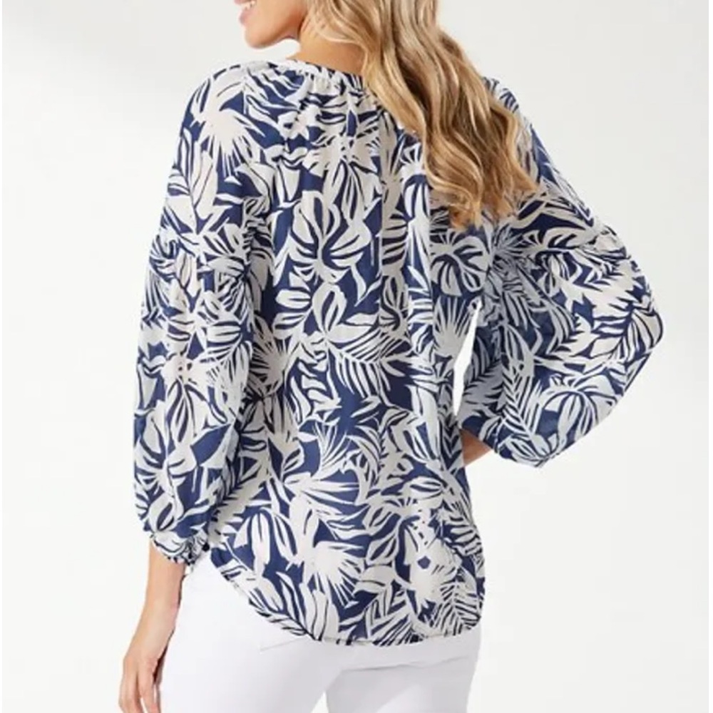 Tommy Bahama All My Fronds Top 3/4 Sleeve - Picture 3 of 14